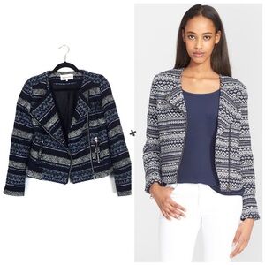 Best Mountain Blue Tribal Boho Motorcycle Jacket